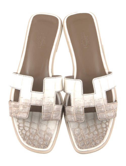 Hermès Himalayan Oran Leather Slides