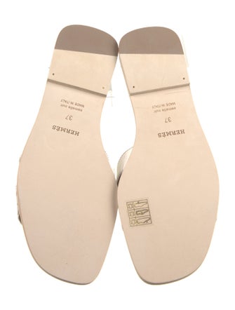 Hermès Himalayan Oran Leather Slides