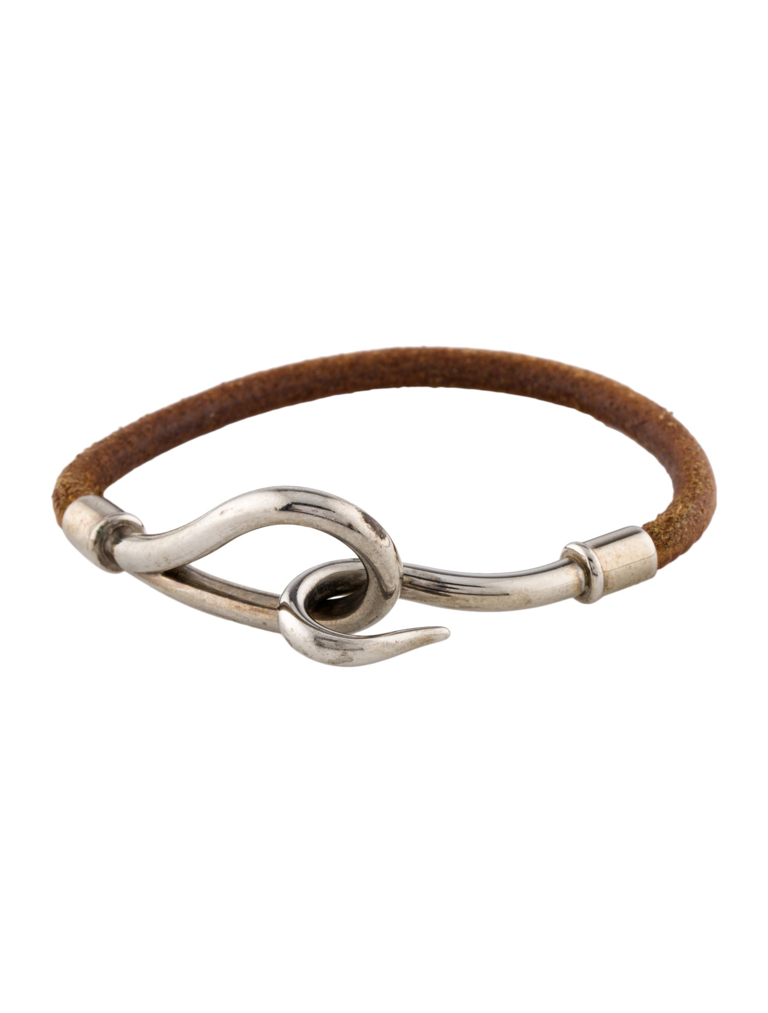 Hermès Leather Jumbo Hook Wrap Bracelet