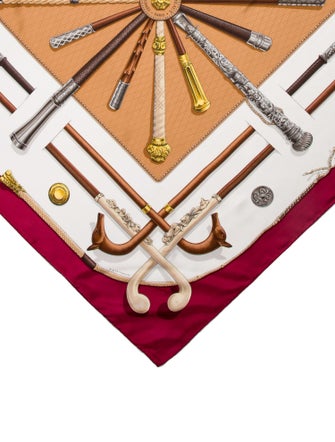 Hermès Cannes et Pommeaux Silk Scarf