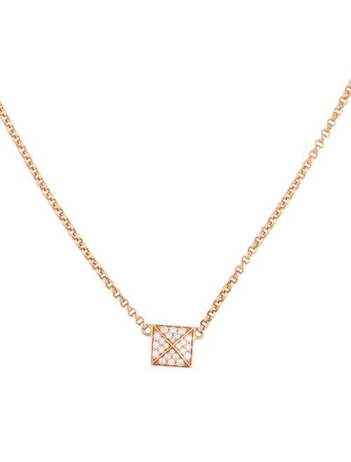 Hermès 18K Diamond Clou d'H Pendant Necklace, Small Model