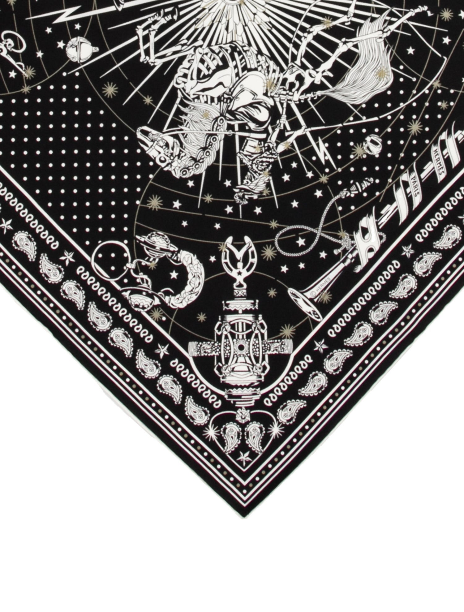 Hermès Chorus Stellarum bandana 55 Silk Scarf - Blue Scarves and