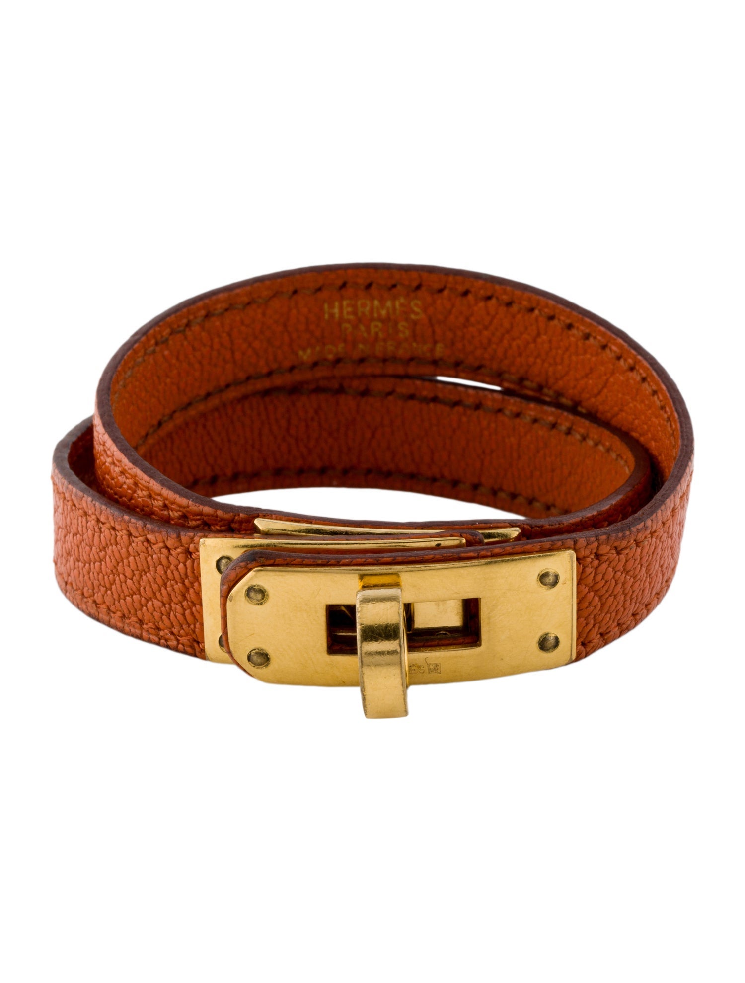 Hermès Vintage Leather Kelly Double Tour Wrap Bracelet