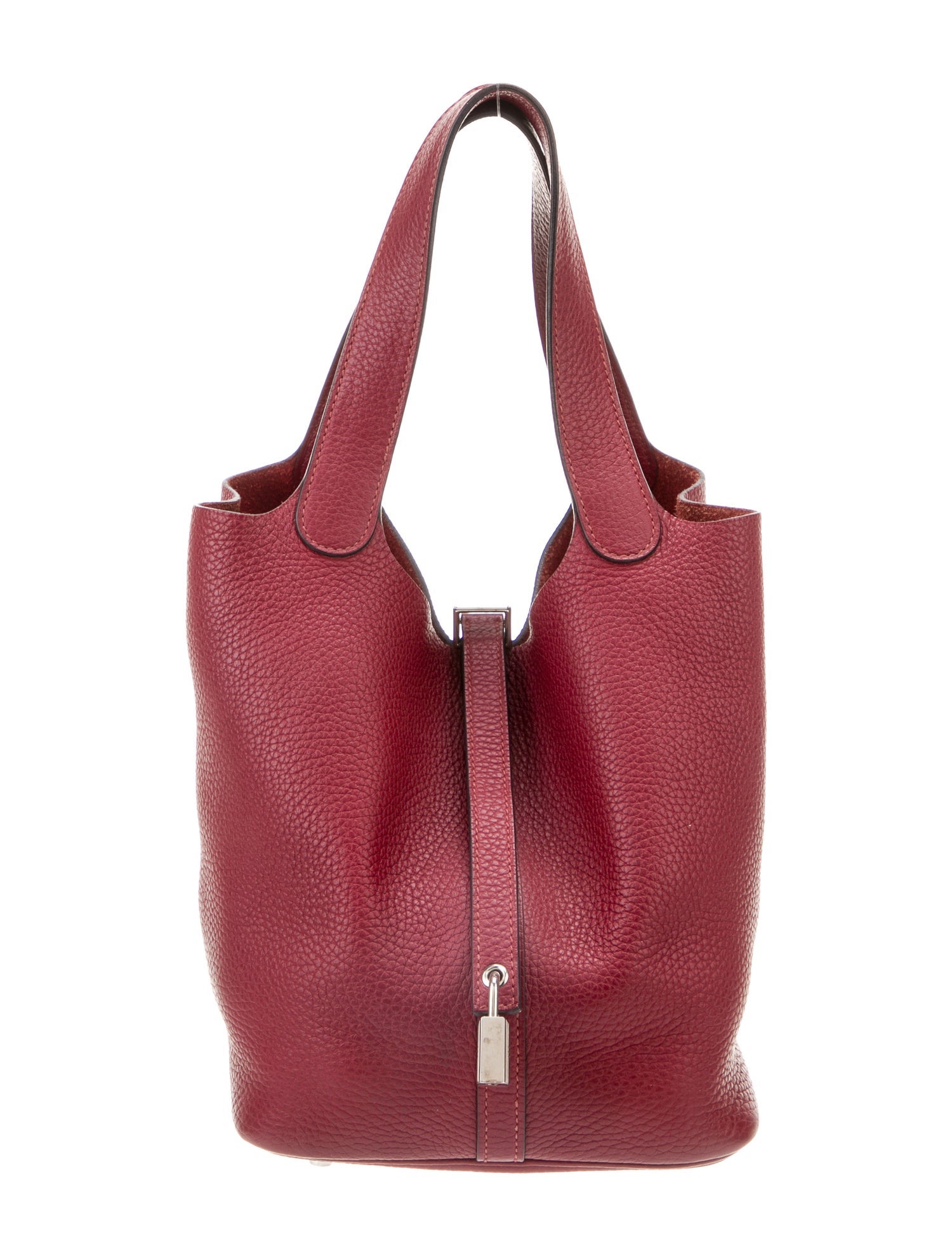 Hermès Clemence Picotin Lock 22 Red Handle Bags, Handbags HER654728