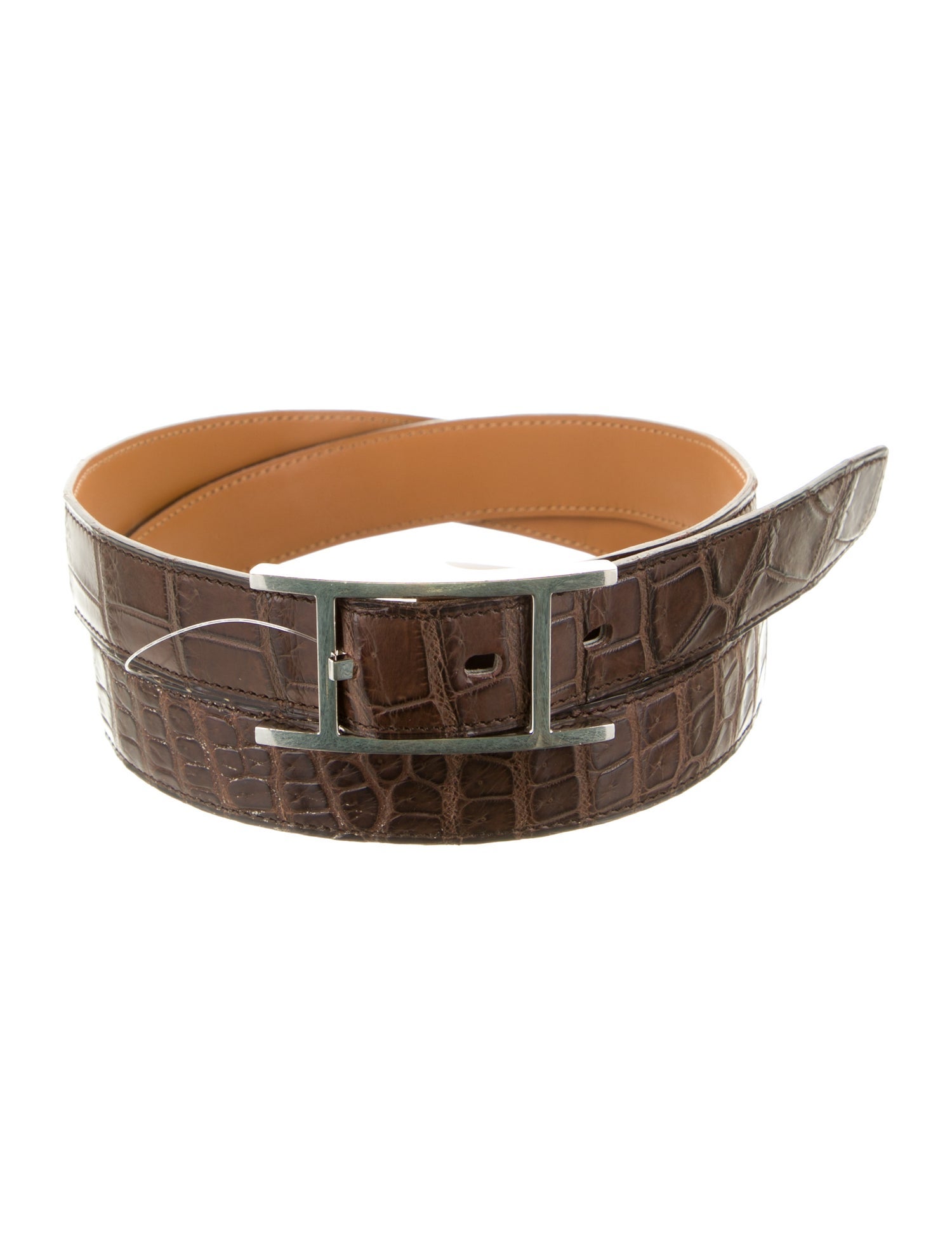 Hermès 24 mm Porosus Crocodile Hapi Belt