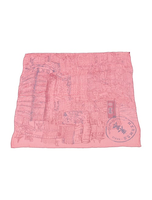 Hermès De Passage a Tokyo Mousseline Silk Scarf