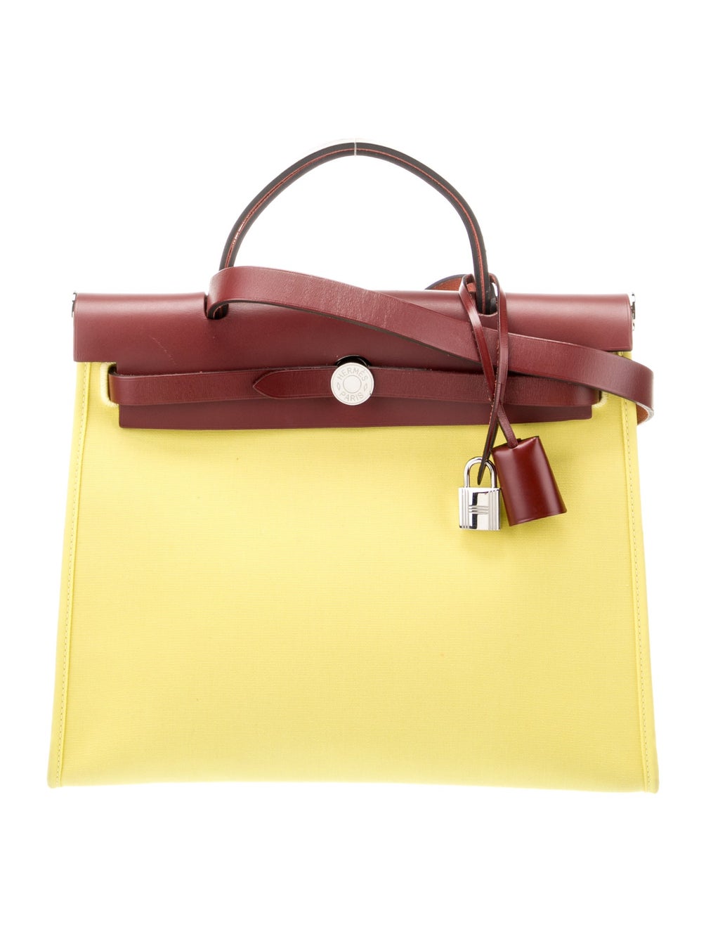 Hermès Toile Herbag Zip 31 Yellow Shoulder Bags, Handbags HER655964