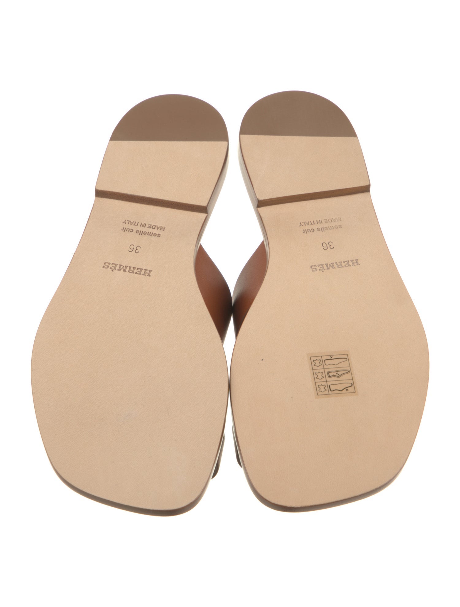 Hermès July Leather Slides