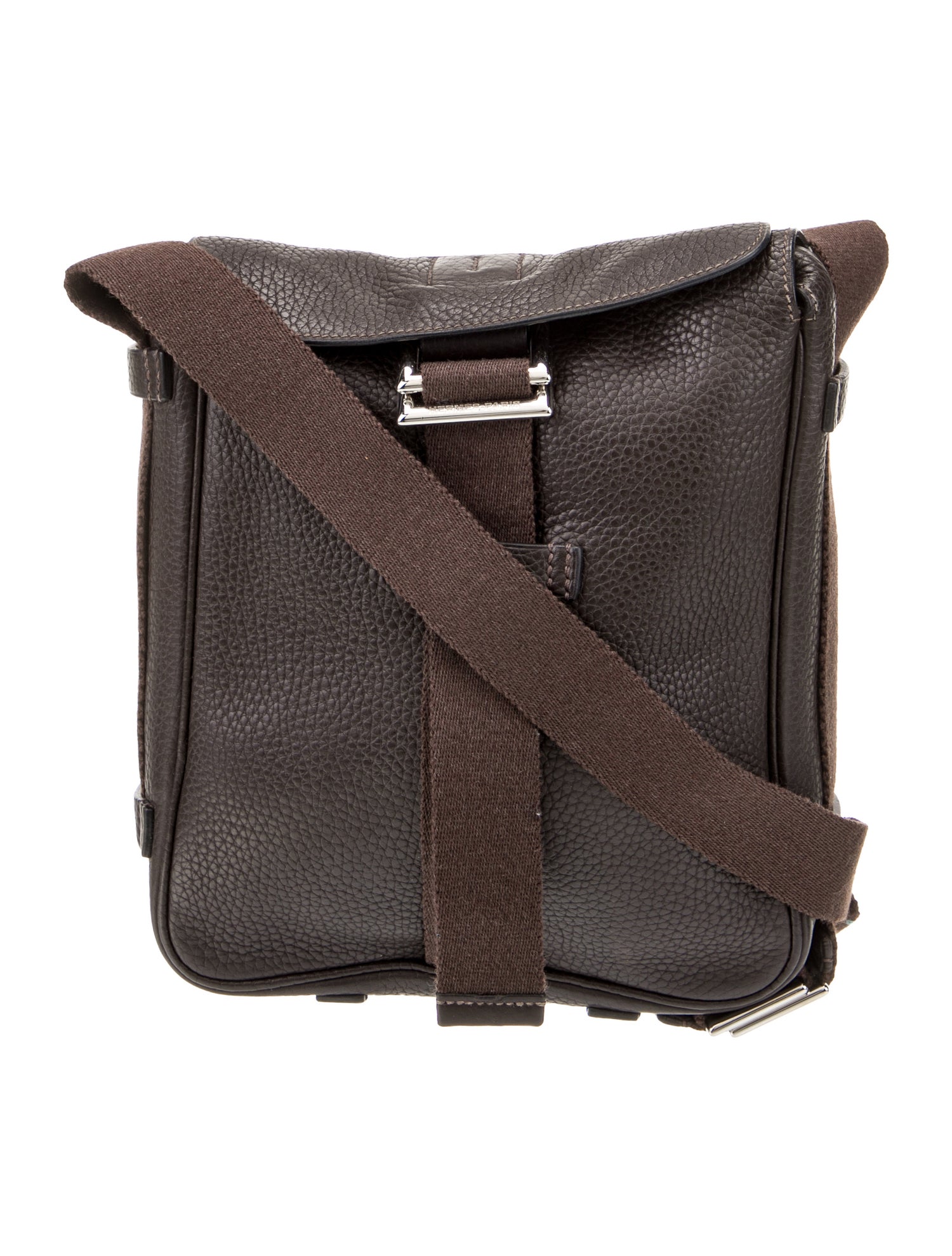 Hermès Clemence Tibet Vertical MM Messenger Bag Brown Messenger Bags