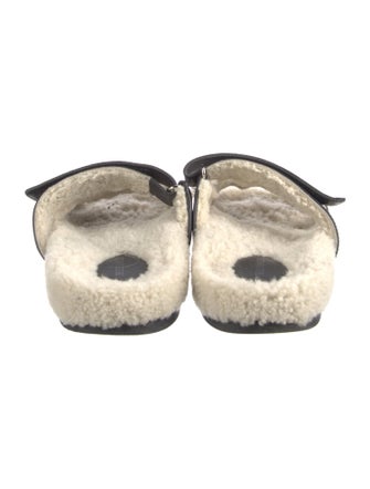 Hermès Chypre Shearling Slides Leather Slides