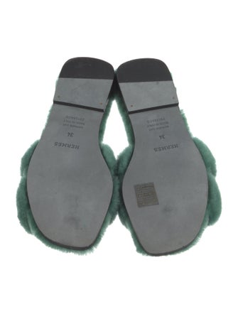 Hermès Fur Slides