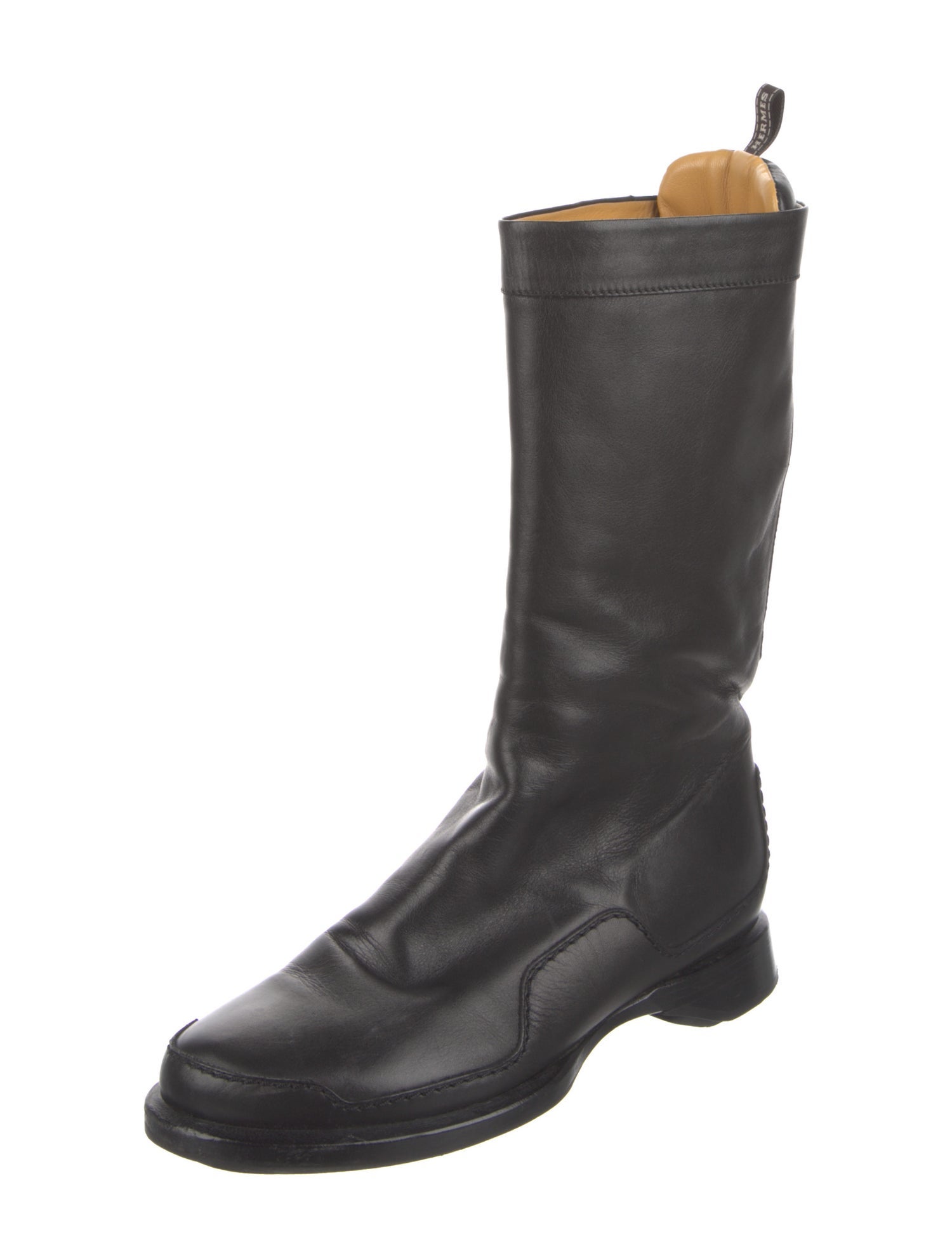 Hermès Leather Moto Boots Leather Rain Boots