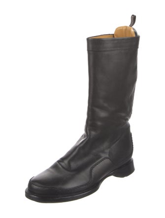 Hermès Leather Moto Boots Leather Rain Boots