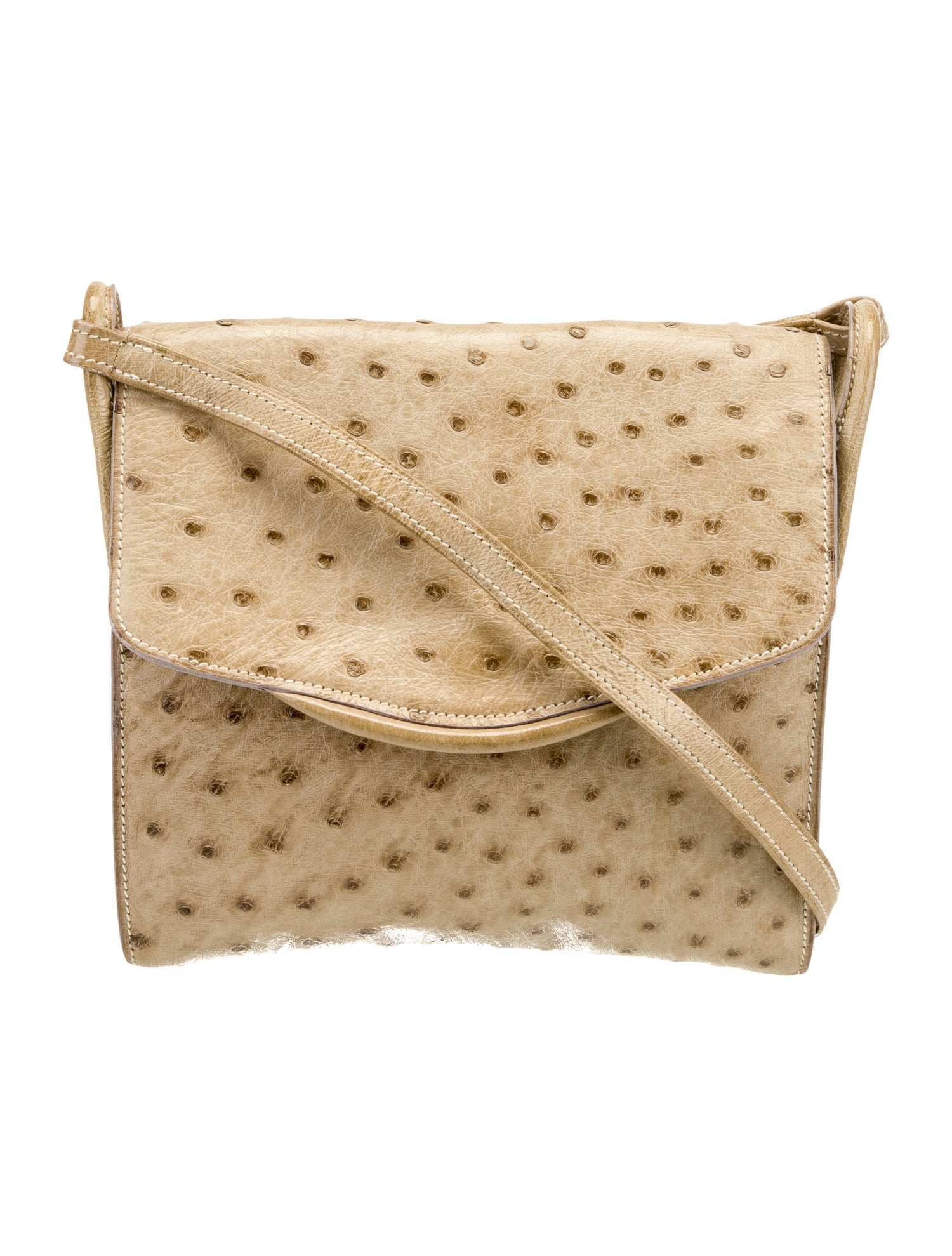 Hermès Vintage Ostrich Shoulder Bag