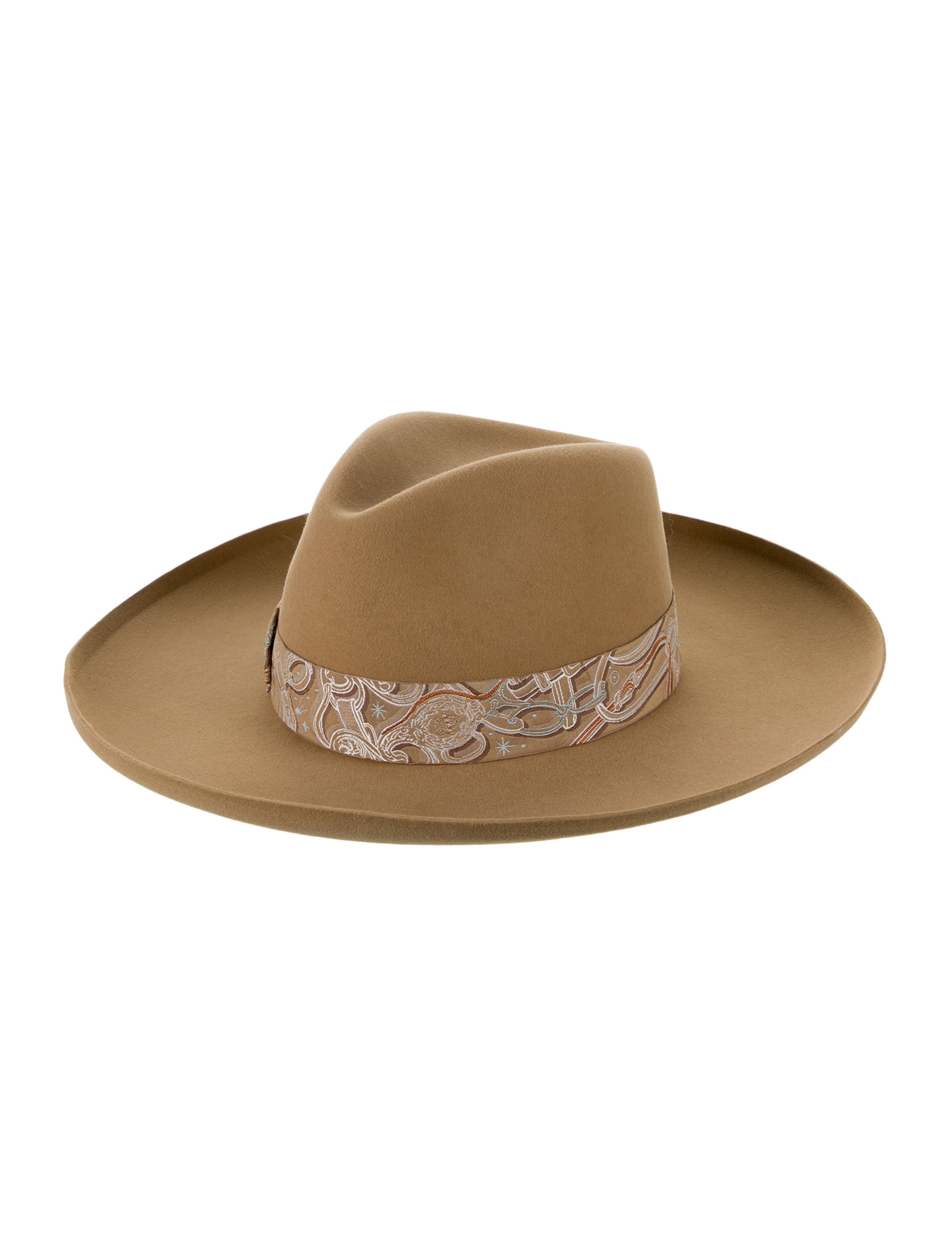 Hermès Rabbit Felt Brooke Brides de Galaxie hat Brown Hats