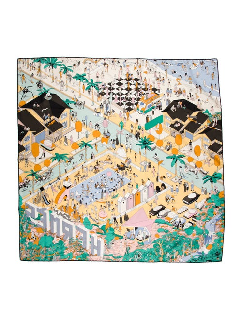 Hermès on The Beach Silk Scarf