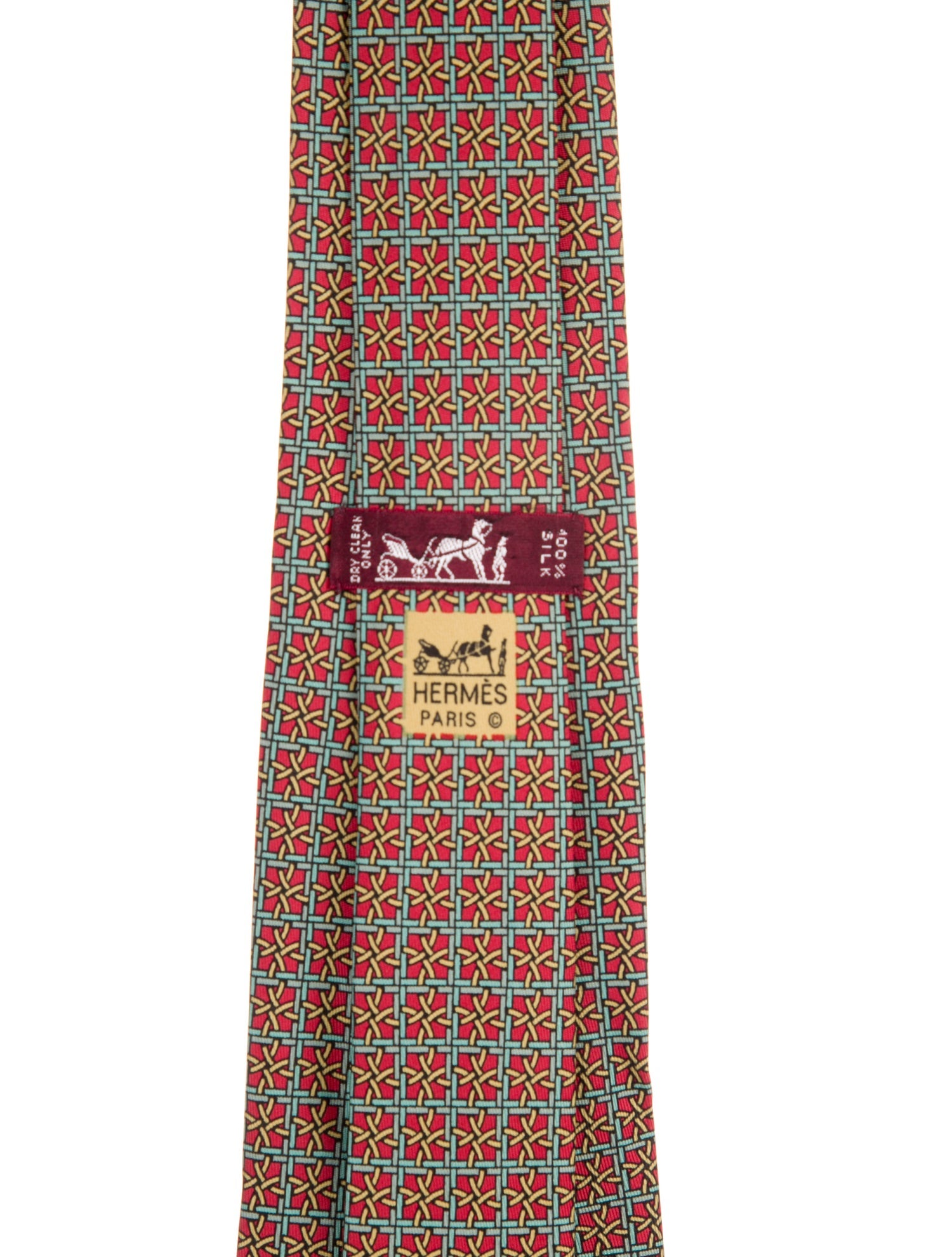 Hermès pattern silk tie