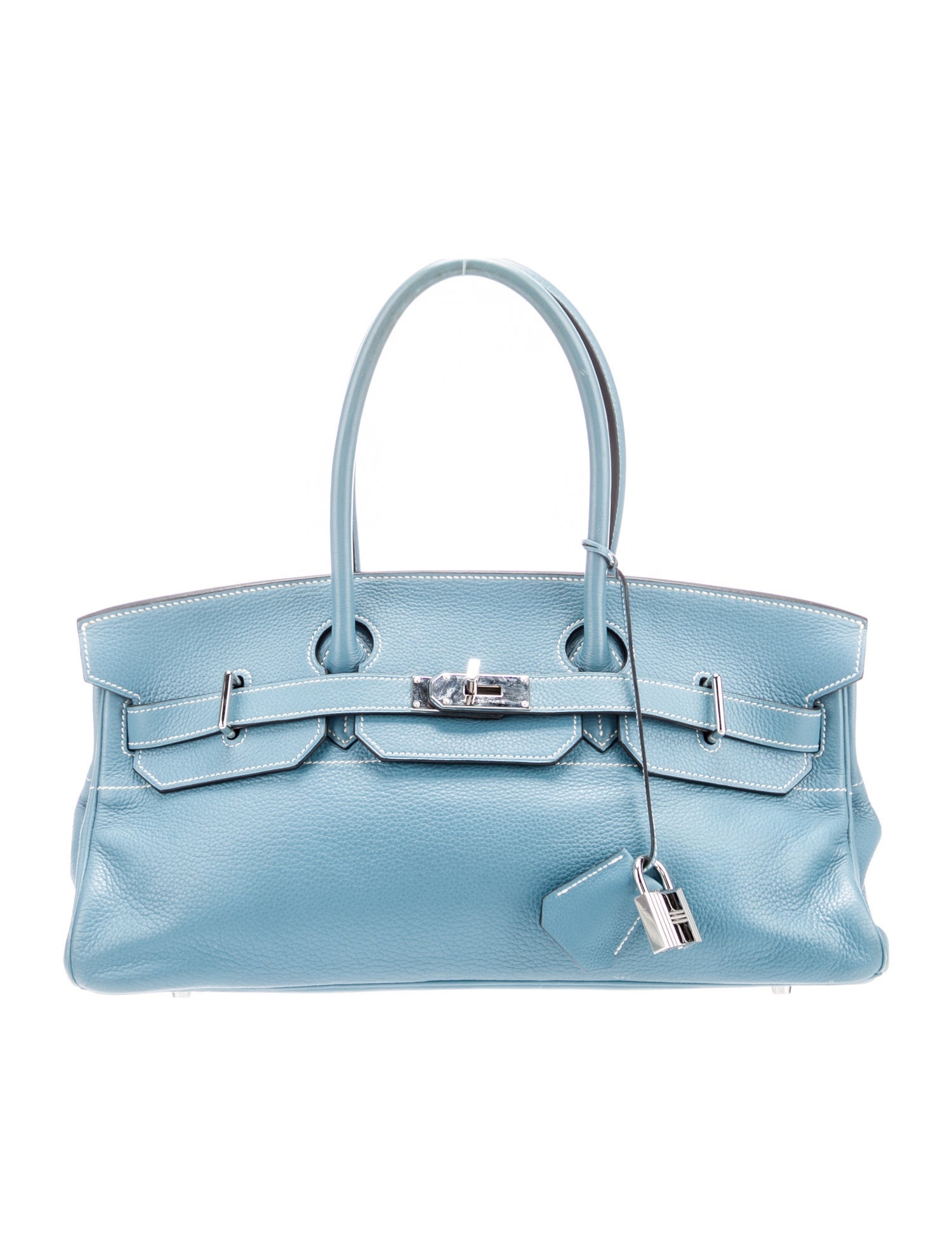 Hermès Clemence JPG Shoulder Birkin 42 - Blue Handle Bags