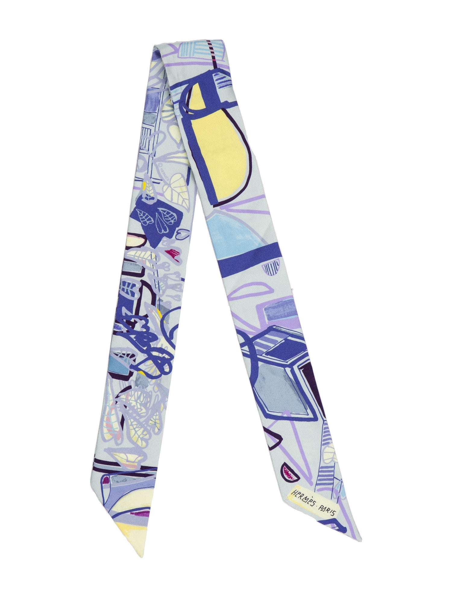 Hermès Modernisme Tropical Silk Twilly Scarf Silk Twilly Scarf