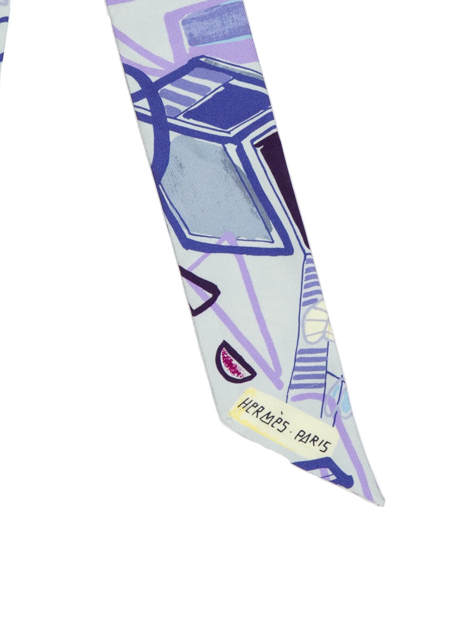 Hermès Modernisme Tropical Silk Twilly Scarf Silk Twilly Scarf