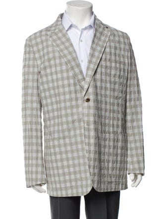 Hermès Plaid Print Blazer