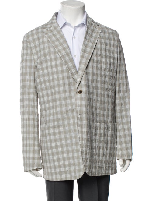 Hermès Plaid Print Blazer