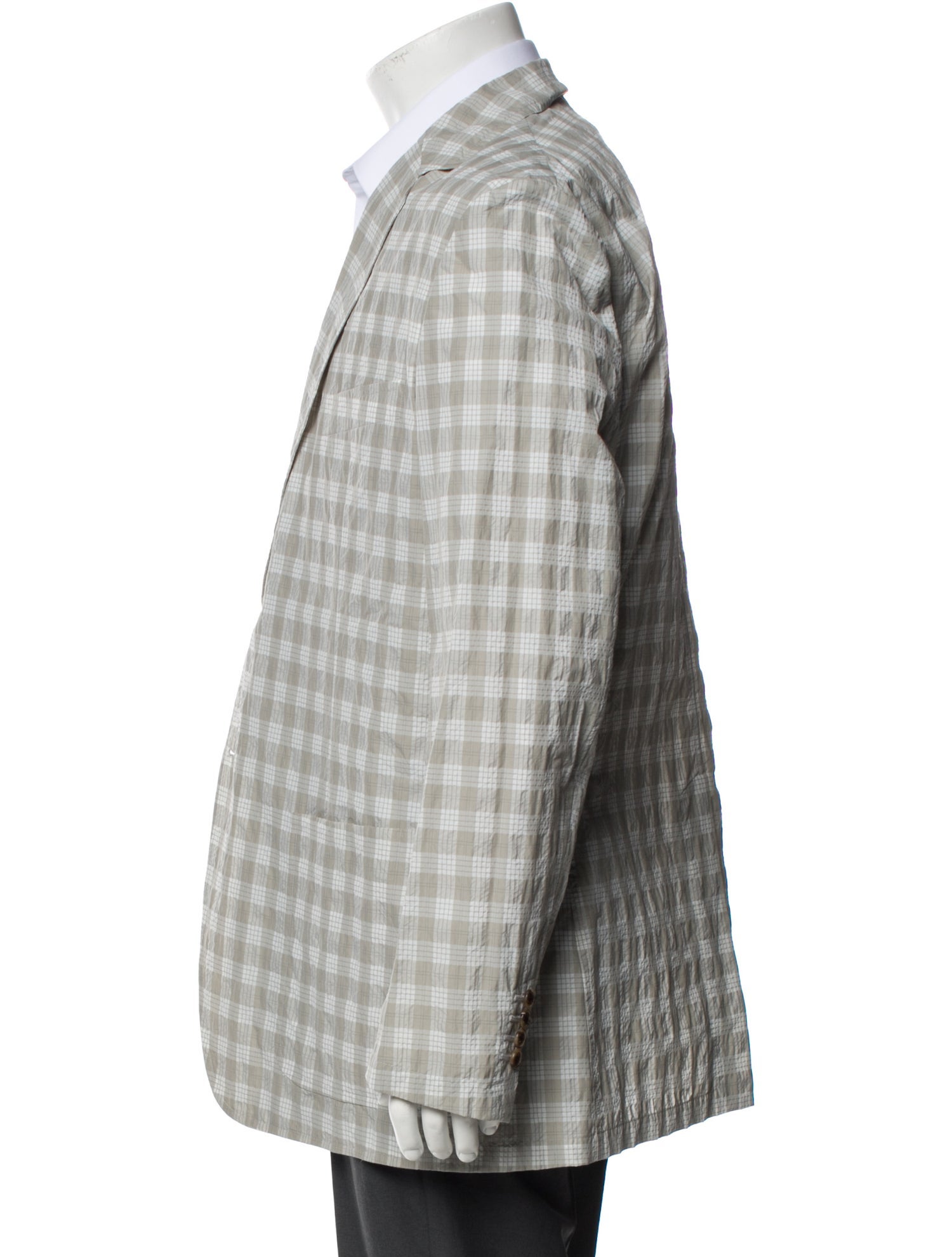 Hermès Plaid Print Blazer