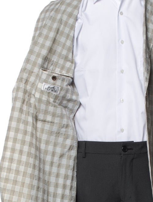 Hermès Plaid Print Blazer