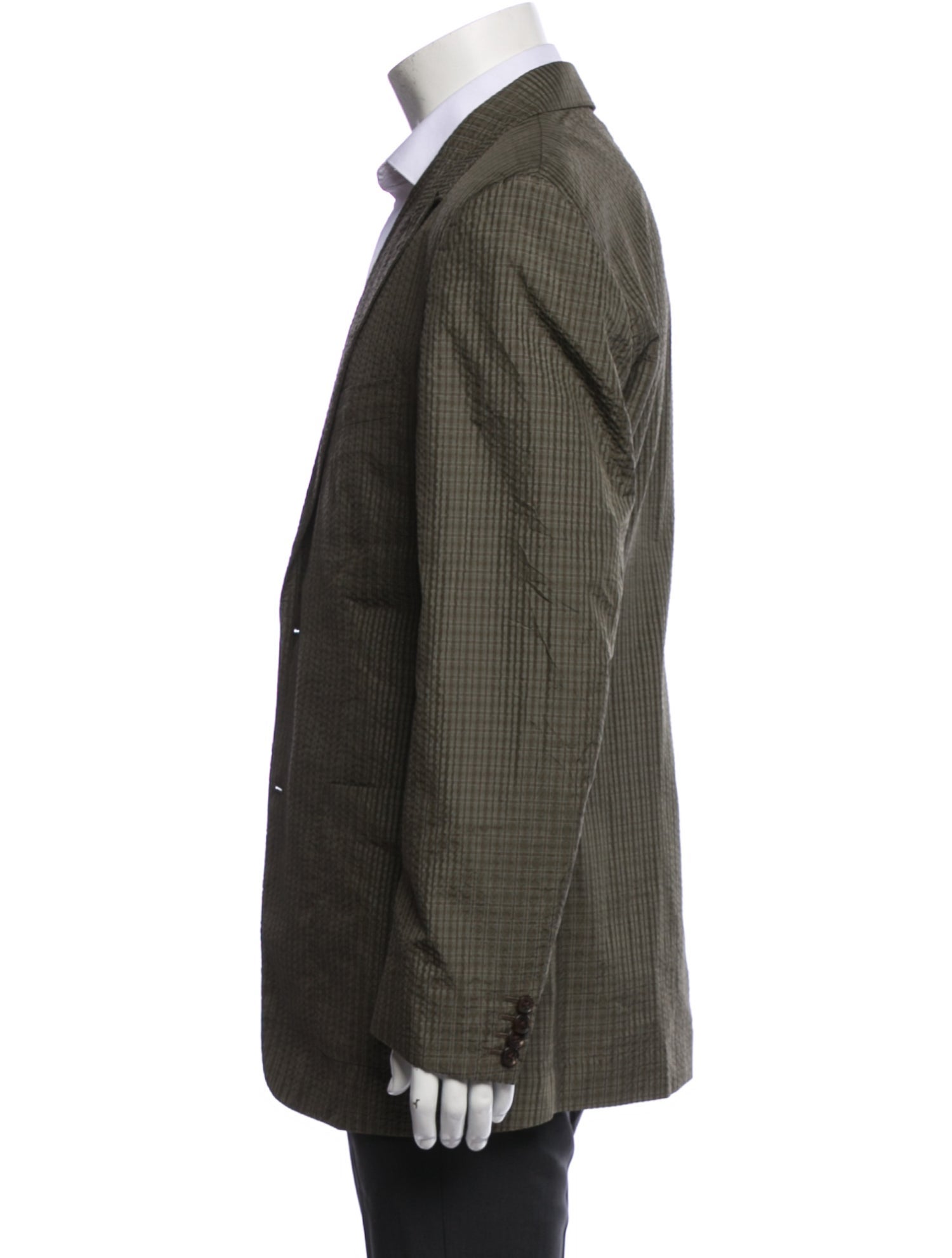 Hermès Silk Plaid Print Blazer