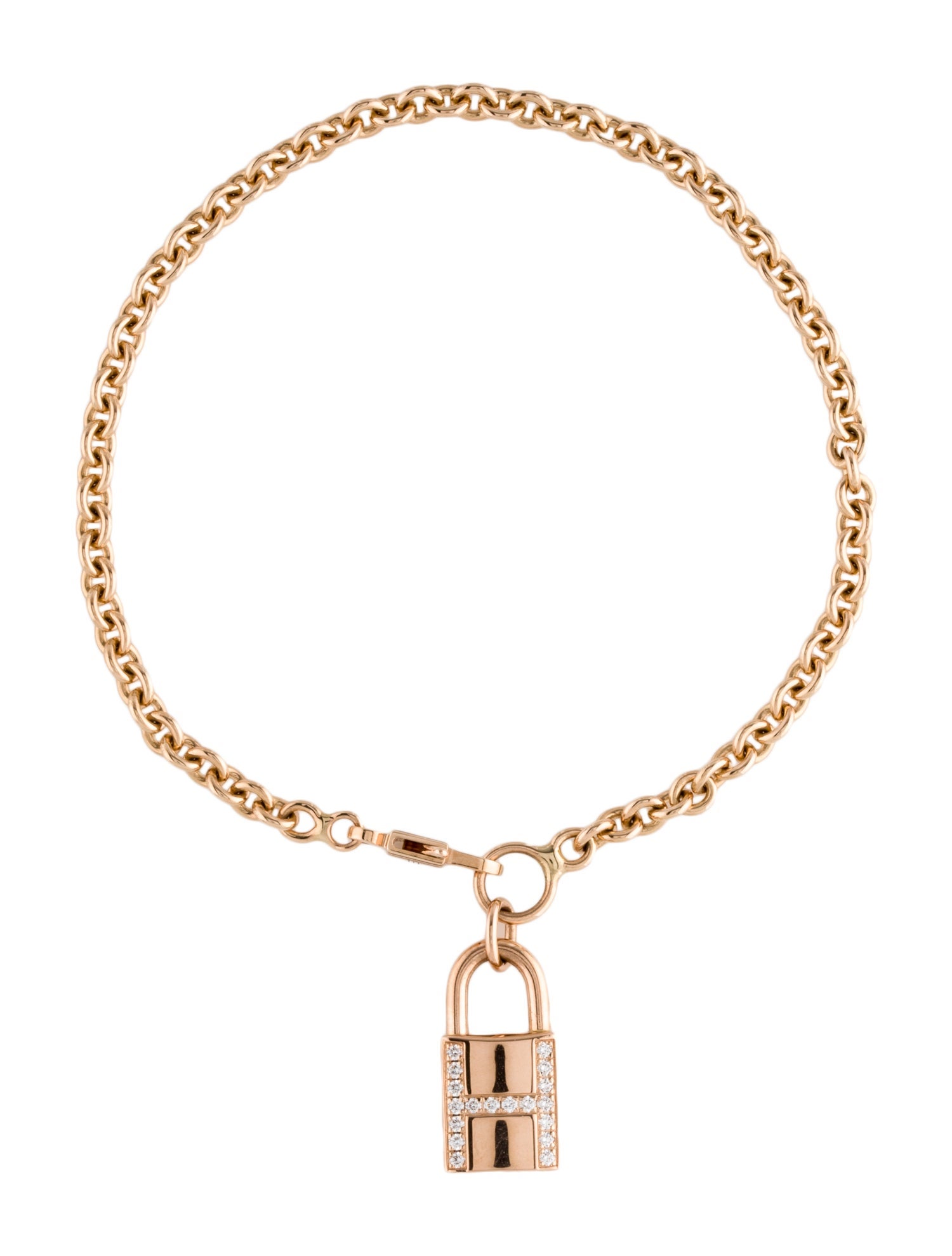 Hermès 18K Diamond Kelly Cadenas Bracelet - 18K Rose Gold