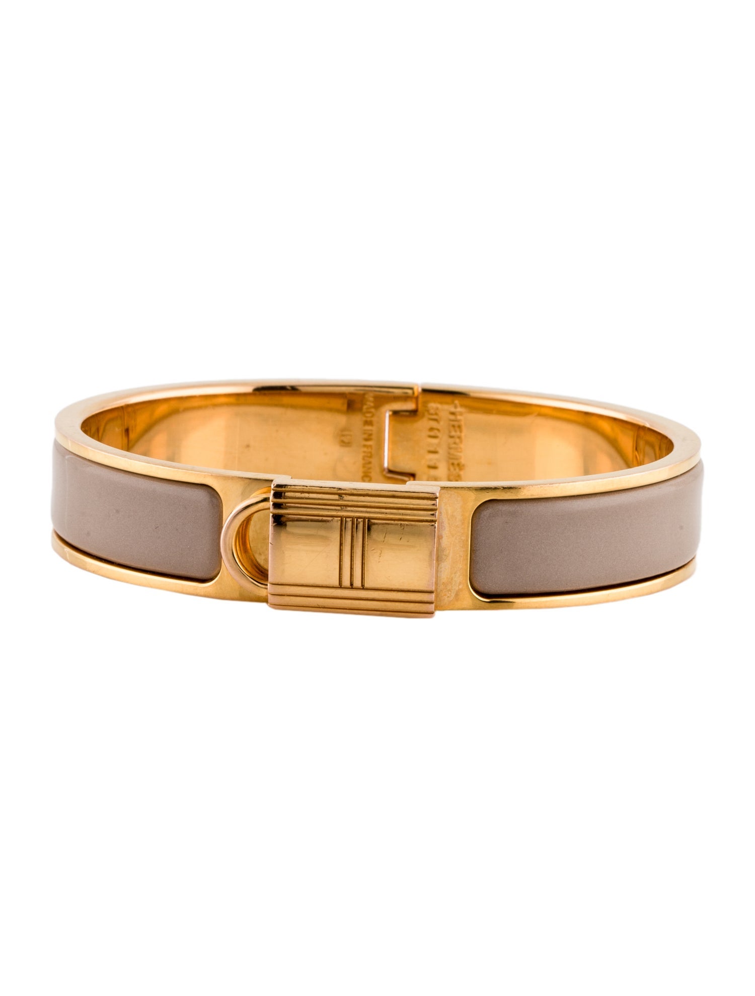 Hermès Enamel Clic Cadenas Bangle Bracelet