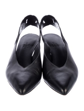 Hermès Gabriela Leather Slingback Pumps