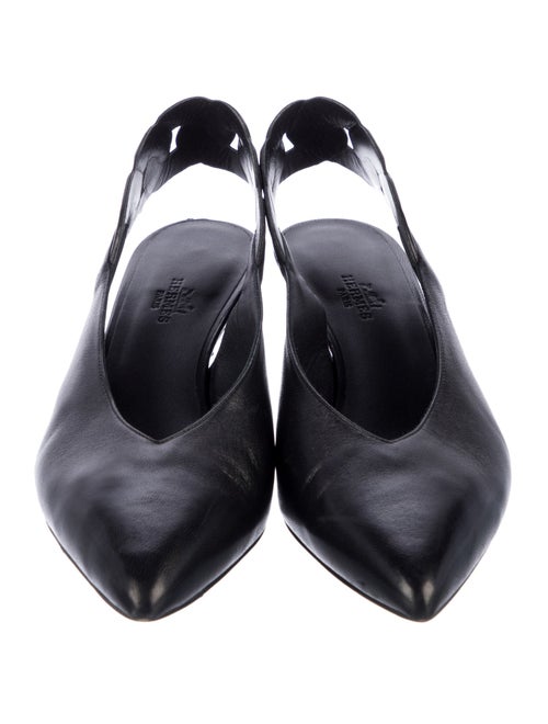 Hermès Gabriela Leather Slingback Pumps