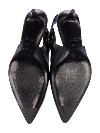 Hermès Gabriela Leather Slingback Pumps