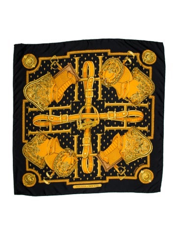 Hermès Scarves and Shawls Selles A Housse Silk Scarf 90cm