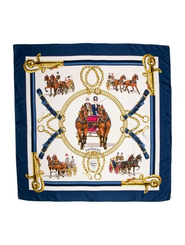 Hermès Scarves and Shawls Equipages Silk Scarf 90cm