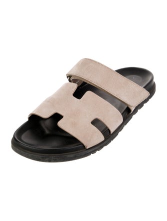 Hermès Chypre Suede Slides