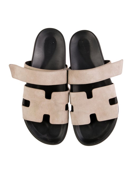 Hermès Chypre Suede Slides