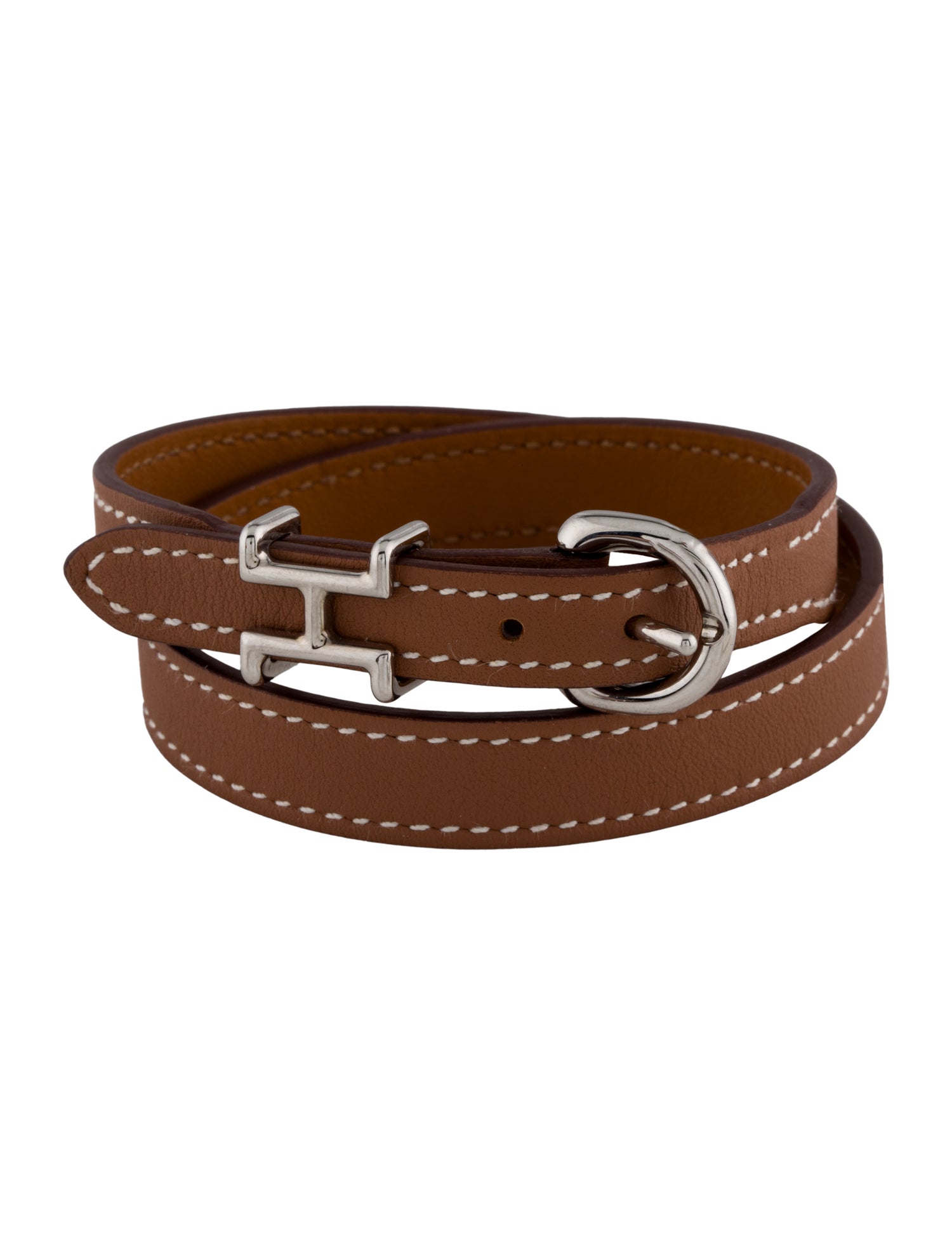 HERMES / BRACELET TRENCH/ブレスレット/レザー/ブラウン/レディース Hermès Trench Bracelet - Brown Wrap, Bracelets - HER673810 | The