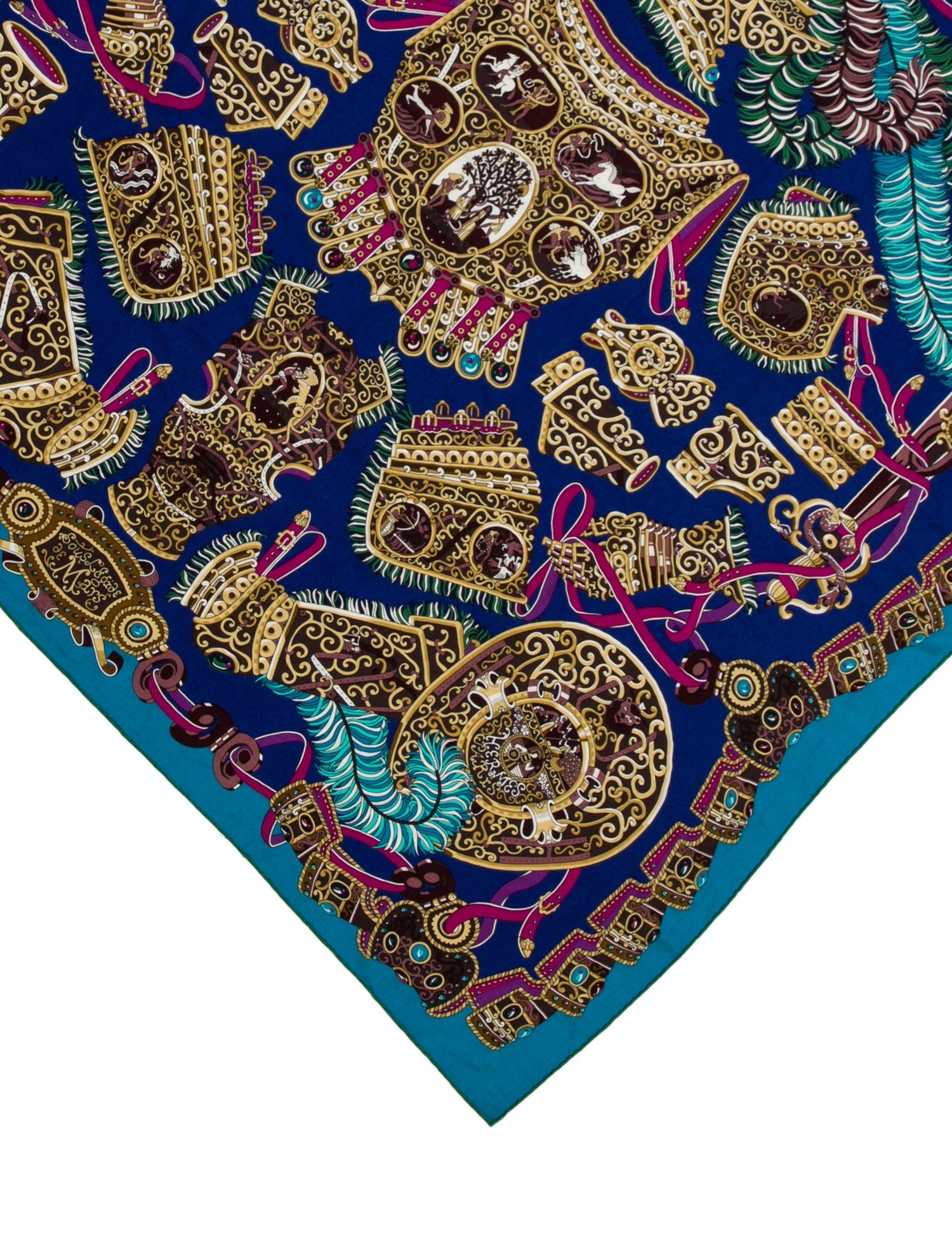 Hermès Sous L'Egide de Mars Silk Shawl