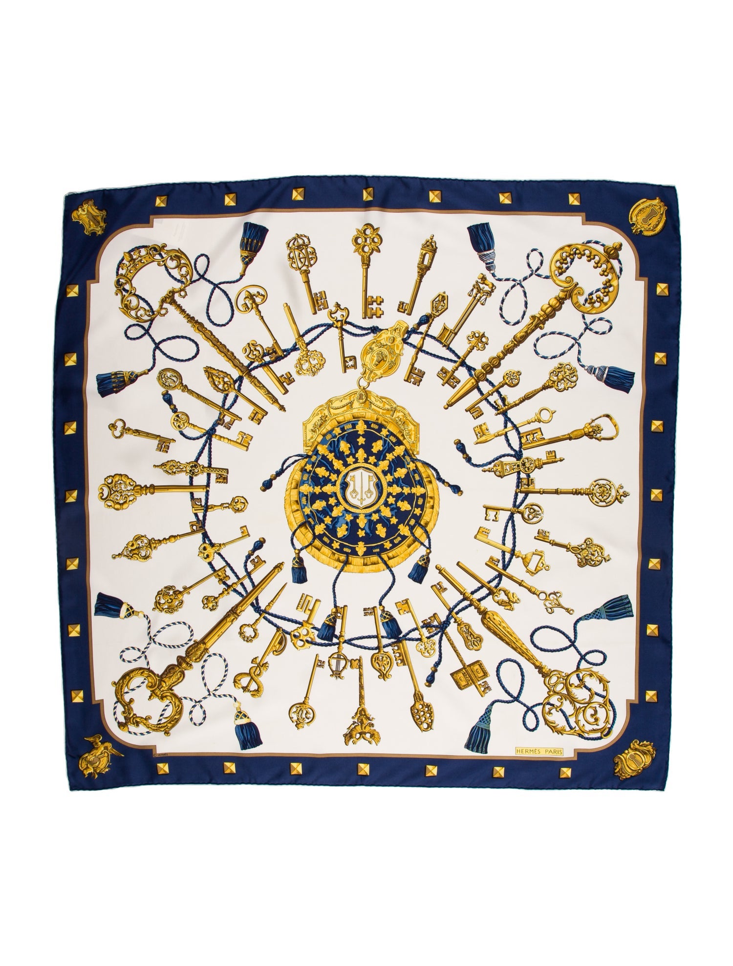 Hermès Les Clés Silk Scarf