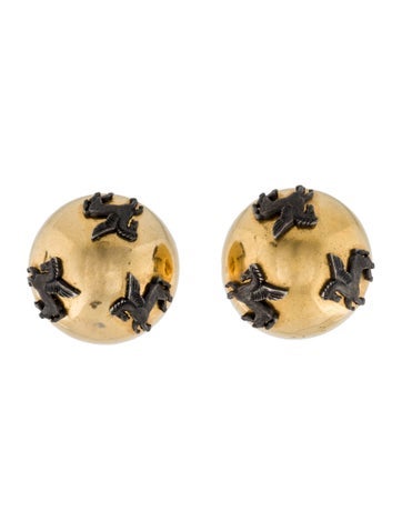 Hermès Clip-On Vintage Heritage Equestre Clip -On Earrings
