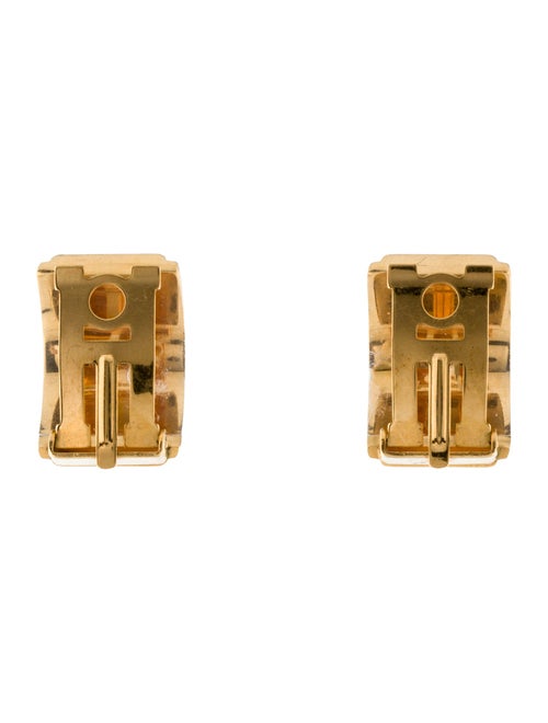 Hermès Vintage Enamel Clip-On Earrings