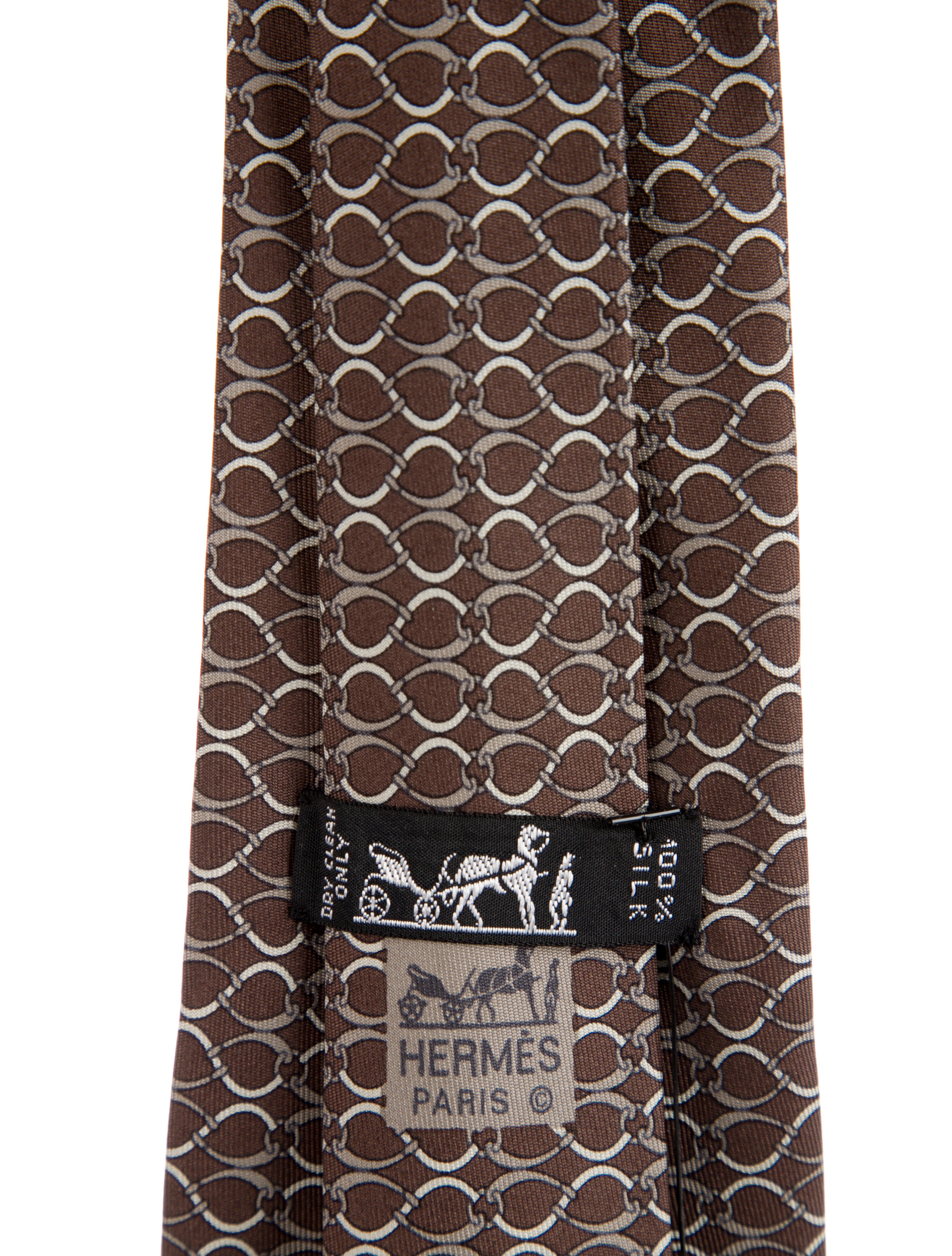 Hermès pattern silk tie