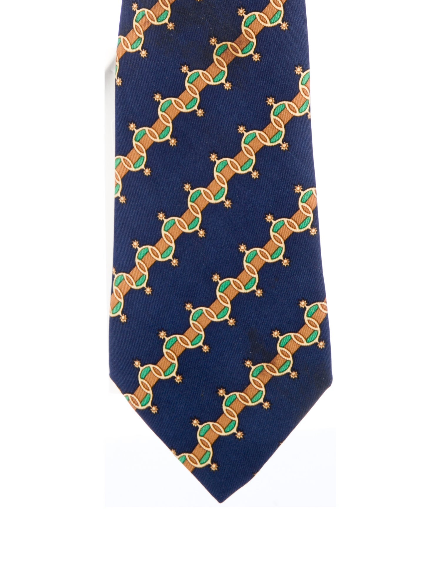 Hermès Pattern Print Silk Tie