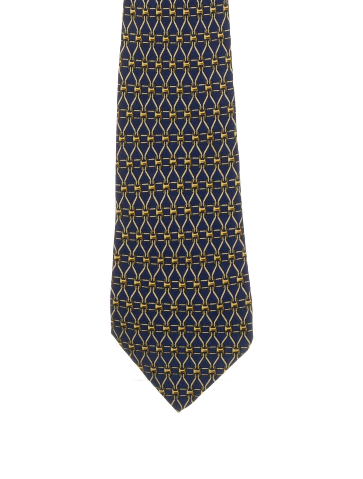 Hermès Pattern Print Silk Tie