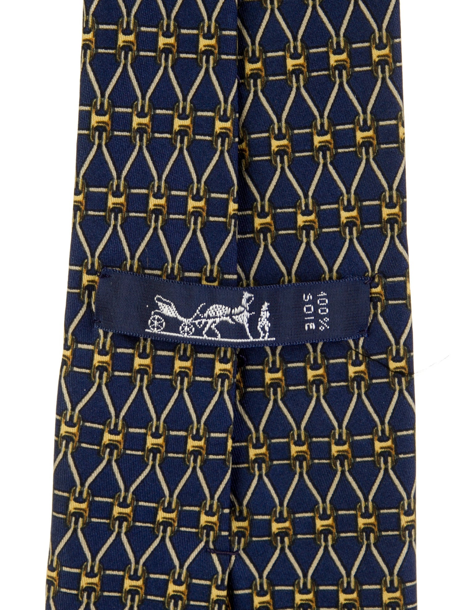 Hermès Pattern Print Silk Tie