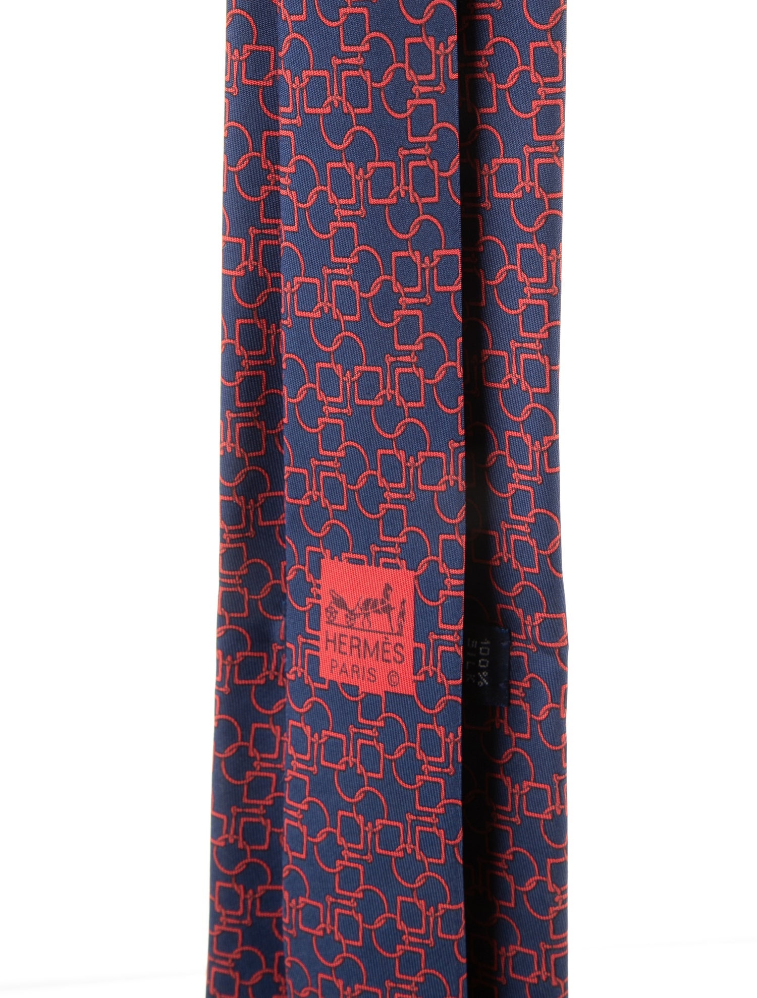 Hermès Pattern Print Silk Tie