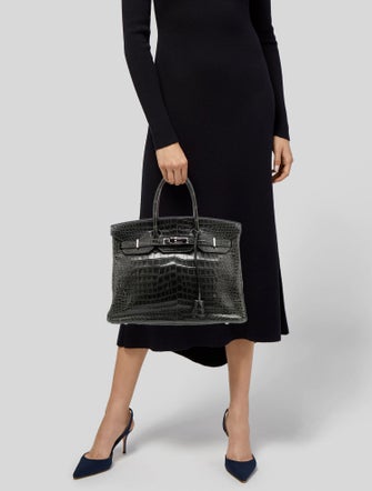 Hermès Matte Porosus Crocodile Birkin 35