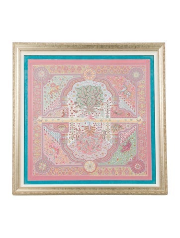 Hermès Wall Decor 'Aux Portes Du Palais' Framed Scarf